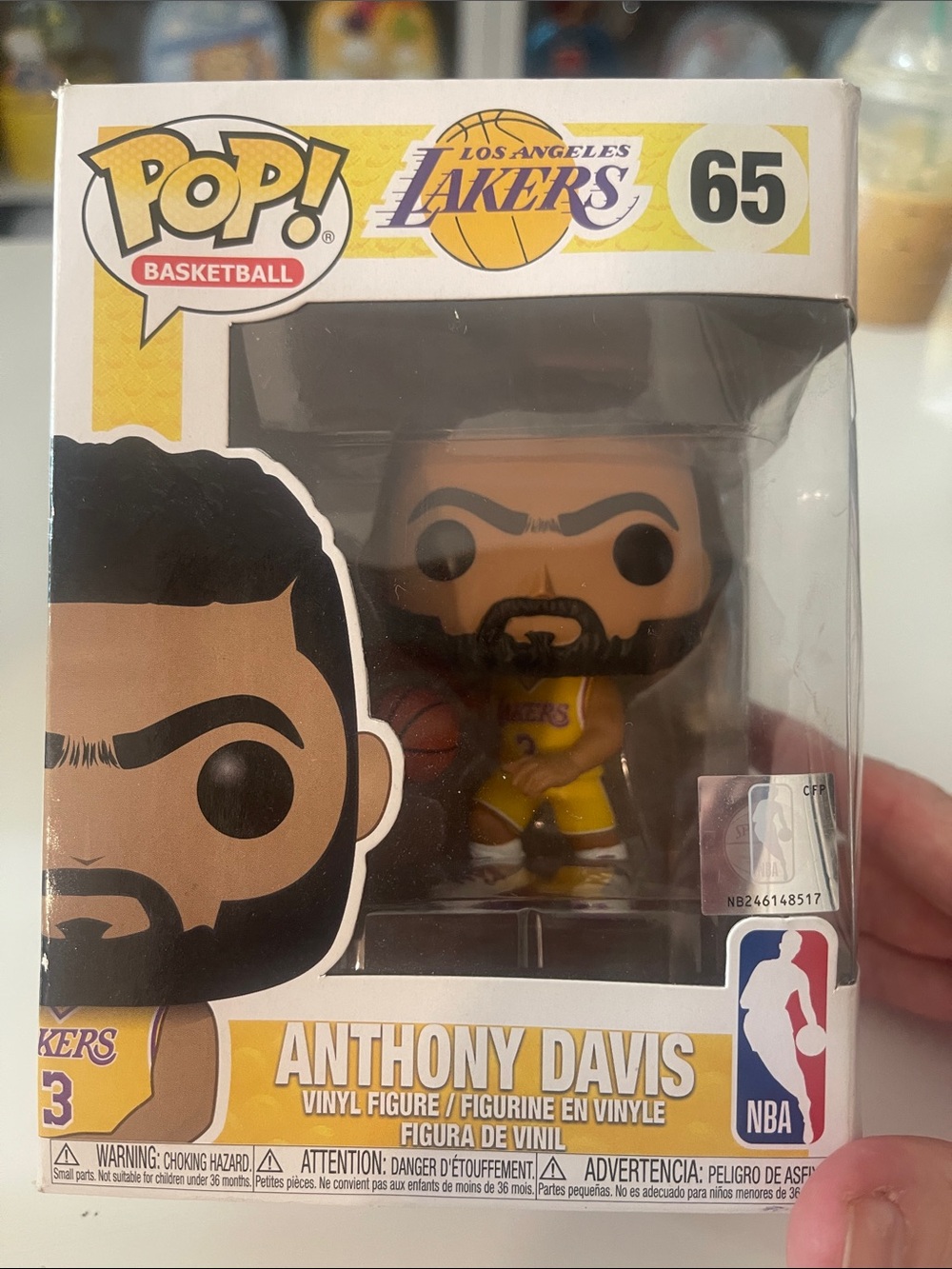 Funko Anthony Davis Lakers Yellow Purple Pop! Vinyl Figure #65